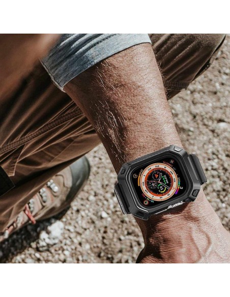 „Unicorn Beetle Pro“ lagaminų rinkinys ir grūdintas stiklas, skirtas „Apple Watch Ultra“ (49 mm) – juodas „Unicorn Beetle Pro“ lagaminų rinkinys ir grūdintas stiklas, skirtas „Apple Watch Ultra“ (49 mm) – juodas