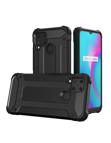 Hybrid Armor dėklas Realme 10 5G / Realme 9i 5G šarvuotas hibridinis dangtelis juodas Hybrid Armor dėklas Realme 10 5G / Realme 9i 5G šarvuotas hibridinis dangtelis juodas