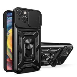 Hybrid Armor Camshield dėklas Vivo X80 Lite / Vivo V25 šarvuotas dangtelis su fotoaparato dangteliu juodas