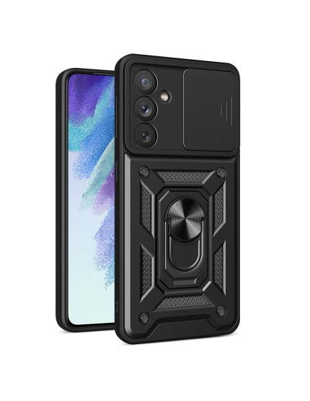 Hibridinis šarvų kameros skydo dėklas, skirtas Samsung Galaxy A54 5G šarvuotam dangčiui su fotoaparato apsauga, juoda Hibridinis šarvų kameros skydo dėklas, skirtas Samsung Galaxy A54 5G šarvuotam dangčiui su fotoaparato apsauga, juoda