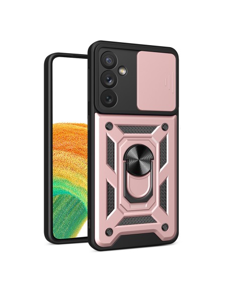 Hybrid Armor Camshield Dėklas, skirtas Samsung Galaxy A34 5G Armored Cover with Camera Protector Pink Hybrid Armor Camshield Dėklas, skirtas Samsung Galaxy A34 5G Armored Cover with Camera Protector Pink