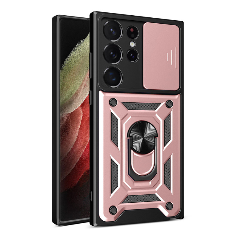 Hybrid Armor Camshield Dėklas, skirtas Samsung Galaxy S23 Ultra Armored Cover with Camera Protector Pink Hybrid Armor Camshield Dėklas, skirtas Samsung Galaxy S23 Ultra Armored Cover with Camera Protector Pink