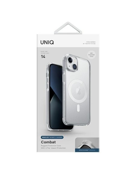 UNIQ Combat Magclick įkrovimo dėklas iPhone 14 - skaidrus UNIQ Combat Magclick įkrovimo dėklas iPhone 14 - skaidrus