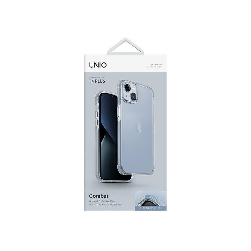 Uniq Combat dėklas iPhone 14 Plus - mėlynas
