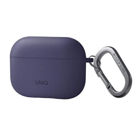Uniq Nexo dėklas, skirtas AirPods Pro 2 + ausų kabliukai - violetinė Uniq Nexo dėklas, skirtas AirPods Pro 2 + ausų kabliukai - violetinė