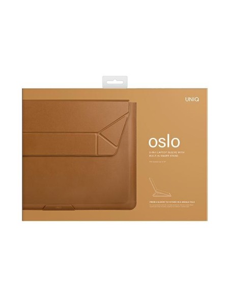 UNIQ Oslo dėklas 14" nešiojamam kompiuteriui - rudas UNIQ Oslo dėklas 14" nešiojamam kompiuteriui - rudas