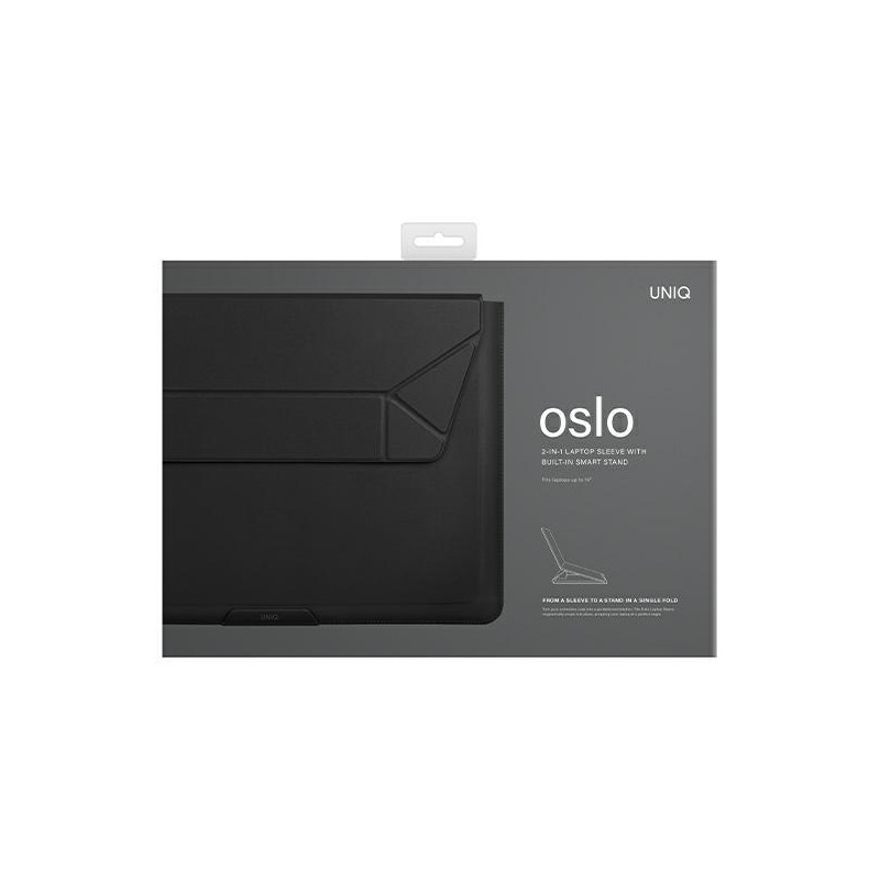 UNIQ Oslo dėklas 14" nešiojamam kompiuteriui - juodas