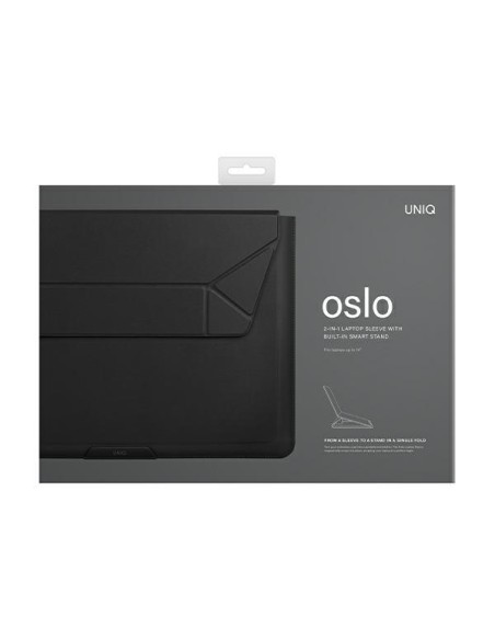 UNIQ Oslo dėklas 14" nešiojamam kompiuteriui - juodas UNIQ Oslo dėklas 14" nešiojamam kompiuteriui - juodas