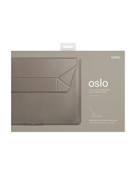 UNIQ Oslo dėklas skirtas 14" nešiojamam kompiuteriui - pilkos spalvos UNIQ Oslo dėklas skirtas 14" nešiojamam kompiuteriui - pilkos spalvos