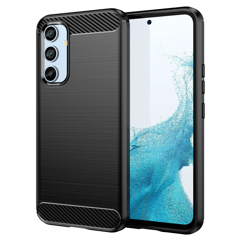 Carbon Case dėklas Samsung Galaxy A54 5G lankstus silikoninis anglies dangtelis juodas
