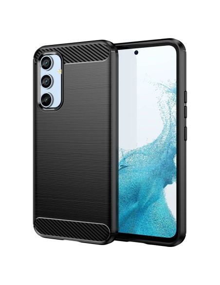 Carbon Case dėklas Samsung Galaxy A54 5G lankstus silikoninis anglies dangtelis juodas Carbon Case dėklas Samsung Galaxy A54 5G lankstus silikoninis anglies dangtelis juodas