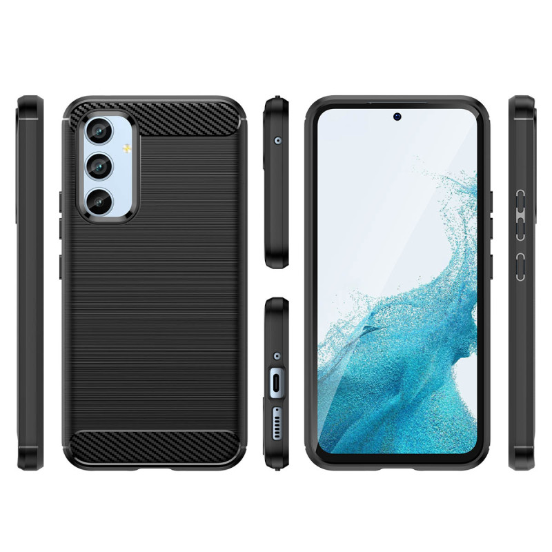 Carbon Case dėklas Samsung Galaxy A54 5G lankstus silikoninis anglies dangtelis juodas