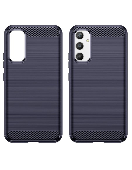 Carbon Case dėklas Samsung Galaxy A54 5G lankstus silikoninis anglies dangtelis mėlynas Carbon Case dėklas Samsung Galaxy A54 5G lankstus silikoninis anglies dangtelis mėlynas