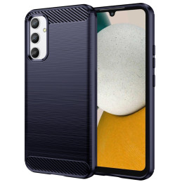 Carbon Case dėklas Samsung Galaxy A54 5G lankstus silikoninis anglies dangtelis mėlynas