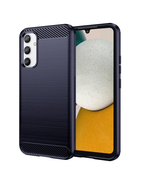 Carbon Case dėklas Samsung Galaxy A54 5G lankstus silikoninis anglies dangtelis mėlynas Carbon Case dėklas Samsung Galaxy A54 5G lankstus silikoninis anglies dangtelis mėlynas