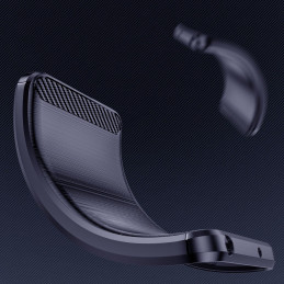Carbon Case dėklas Samsung Galaxy A54 5G lankstus silikoninis anglies dangtelis mėlynas