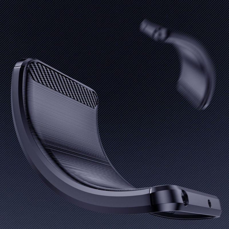 Carbon Case dėklas Samsung Galaxy A54 5G lankstus silikoninis anglies dangtelis mėlynas