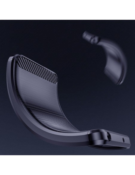 Carbon Case dėklas Samsung Galaxy A54 5G lankstus silikoninis anglies dangtelis mėlynas Carbon Case dėklas Samsung Galaxy A54 5G lankstus silikoninis anglies dangtelis mėlynas