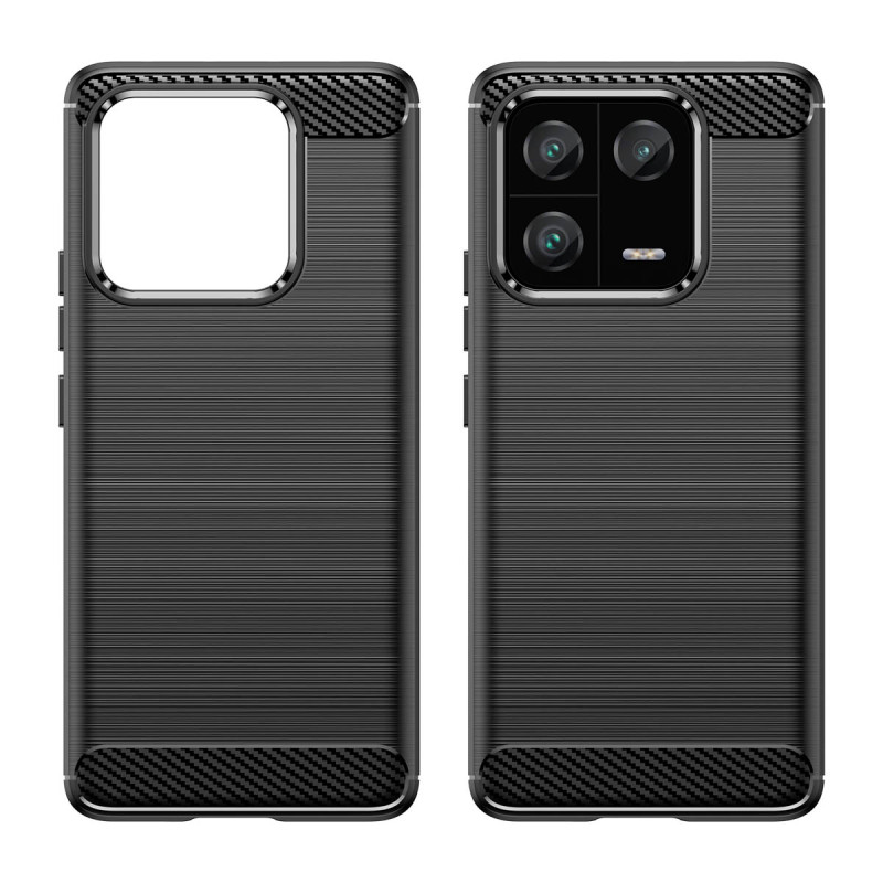 Carbon Case dėklas Xiaomi 13 Pro lankstus silikoninis anglies dangtelis juodas