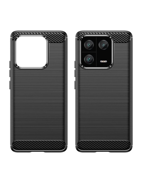 Carbon Case dėklas Xiaomi 13 Pro lankstus silikoninis anglies dangtelis juodas
