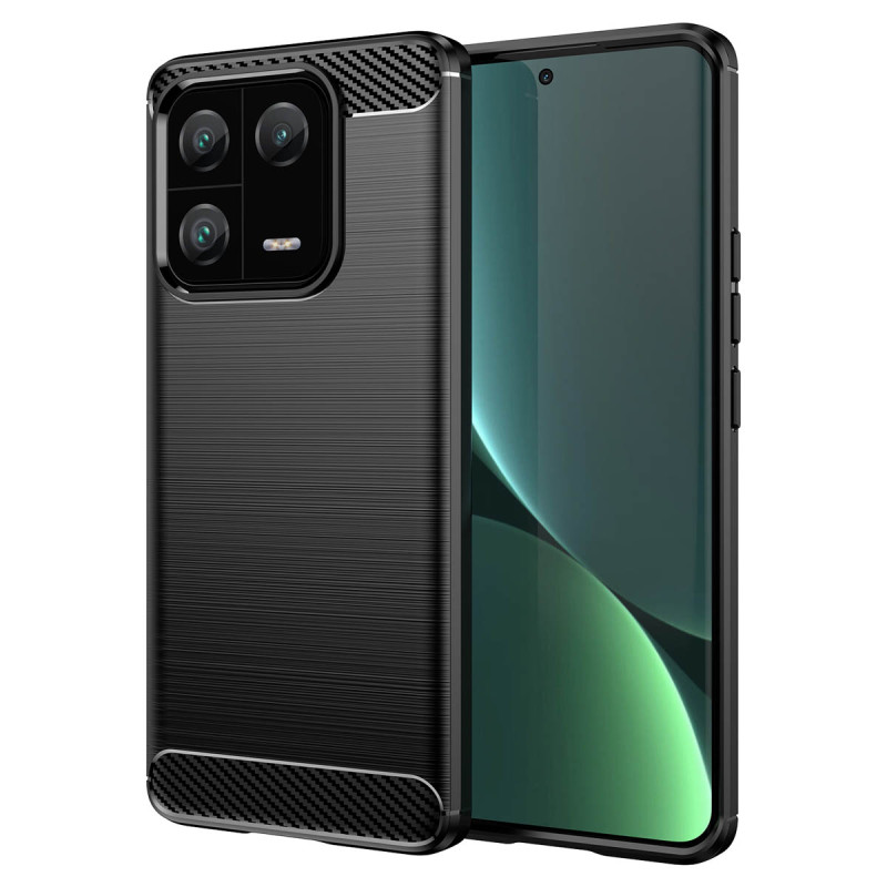 Carbon Case dėklas Xiaomi 13 Pro lankstus silikoninis anglies dangtelis juodas