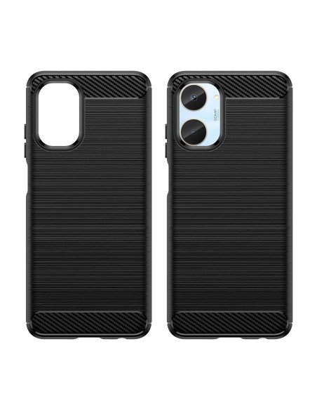 Carbon Case dėklas Realme 10 lanksčiam silikoniniam anglies dangčiui juodas Carbon Case dėklas Realme 10 lanksčiam silikoniniam anglies dangčiui juodas