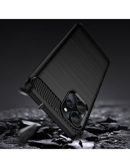 Anglies dėklas, skirtas Realme 10 5G / Realme 9i 5G lankstus silikoninis anglies dangtelis juodas