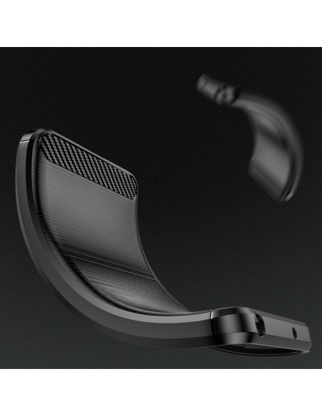 Carbon Case dėklas skirtas Realme 10 Pro lankstus silikoninis anglies dangtelis juodas