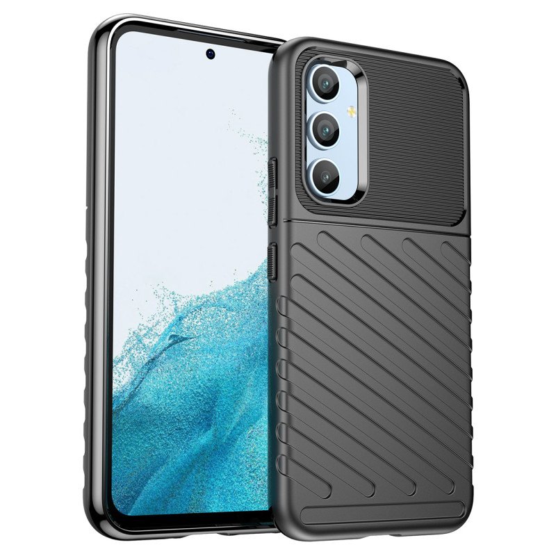 Thunder Case dėklas Samsung Galaxy A54 5G silikoniniu šarvuotu dangteliu juodas Thunder Case dėklas Samsung Galaxy A54 5G silikoniniu šarvuotu dangteliu juodas