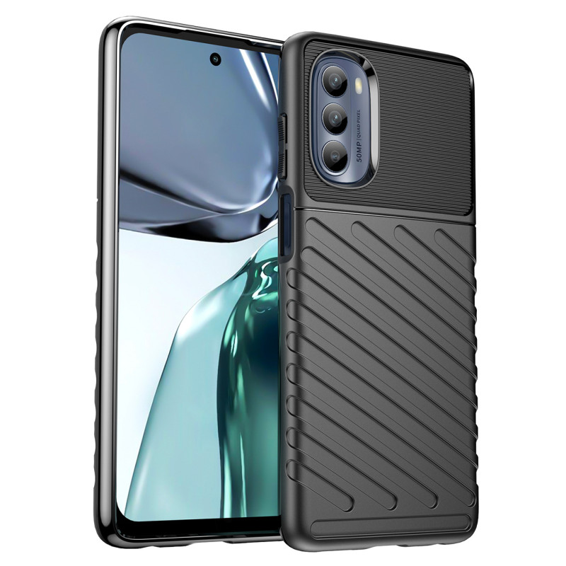 Thunder Case dėklas Motorola Moto G62 5G silikoniniu šarvuotu dangteliu juodas Thunder Case dėklas Motorola Moto G62 5G silikoniniu šarvuotu dangteliu juodas