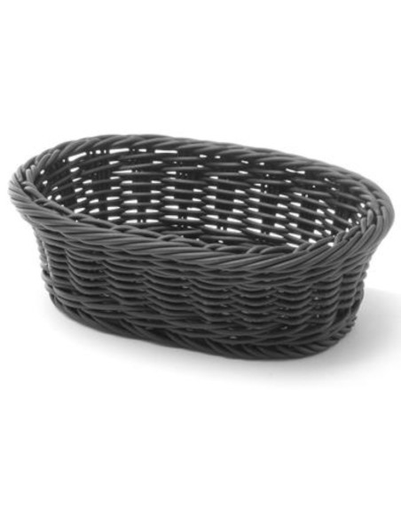 Duonos krepšelis ovalus polipropileno juodas 190x120x60 mm - Hendi 426777