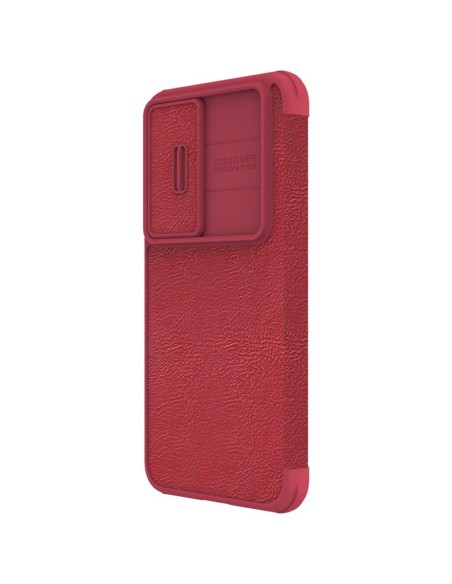 Nillkin Qin Leather Pro Case Dėklas, skirtas Samsung Galaxy S23+ Dangtelis su apverčiama fotoaparato apsauga raudona Nillkin Qin Leather Pro Case Dėklas, skirtas Samsung Galaxy S23+ Dangtelis su apverčiama fotoaparato apsauga raudona
