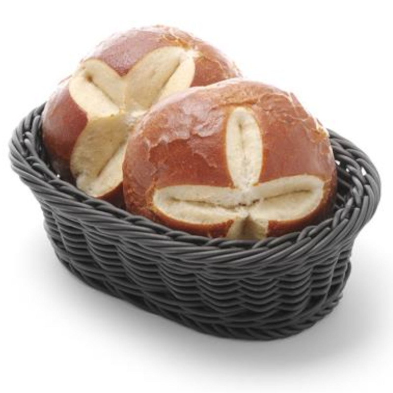 Duonos krepšelis ovalus polipropileno juodas 190x120x60 mm - Hendi 426777