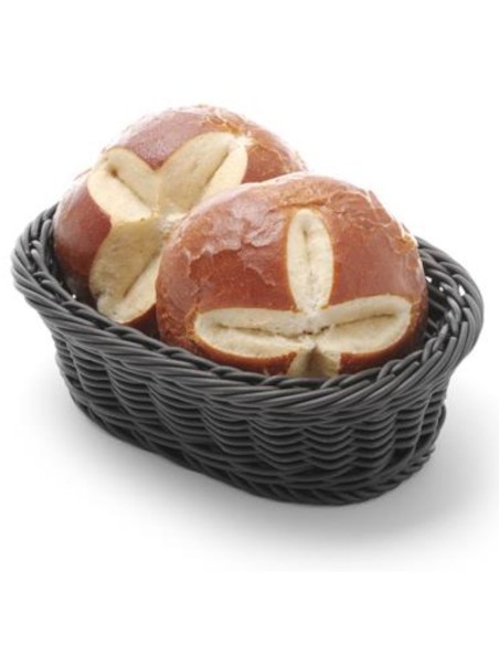 Duonos krepšelis ovalus polipropileno juodas 190x120x60 mm - Hendi 426777