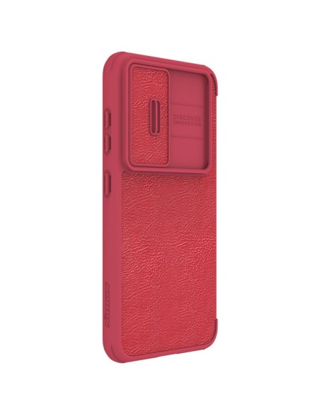 Nillkin Qin Leather Pro Case Dėklas, skirtas Samsung Galaxy S23+ Dangtelis su apverčiama fotoaparato apsauga raudona Nillkin Qin Leather Pro Case Dėklas, skirtas Samsung Galaxy S23+ Dangtelis su apverčiama fotoaparato apsauga raudona