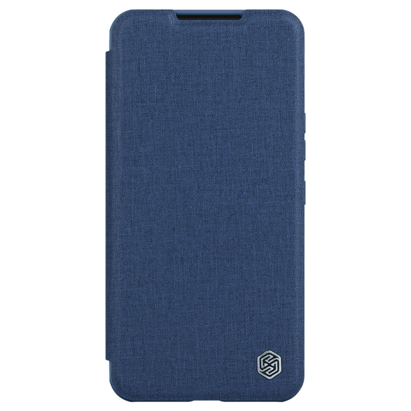Nillkin Qin Cloth Pro Case Case Dėklas, skirtas Samsung Galaxy S23+ Dangtelis su Flip Camera Protector Blue