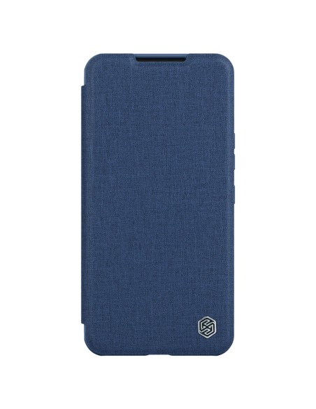 Nillkin Qin Cloth Pro Case Case Dėklas, skirtas Samsung Galaxy S23+ Dangtelis su Flip Camera Protector Blue