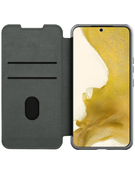 Nillkin Qin Cloth Pro Case dėklas, skirtas Samsung Galaxy S23+ dangteliu su atvartu, pilkos spalvos Nillkin Qin Cloth Pro Case dėklas, skirtas Samsung Galaxy S23+ dangteliu su atvartu, pilkos spalvos