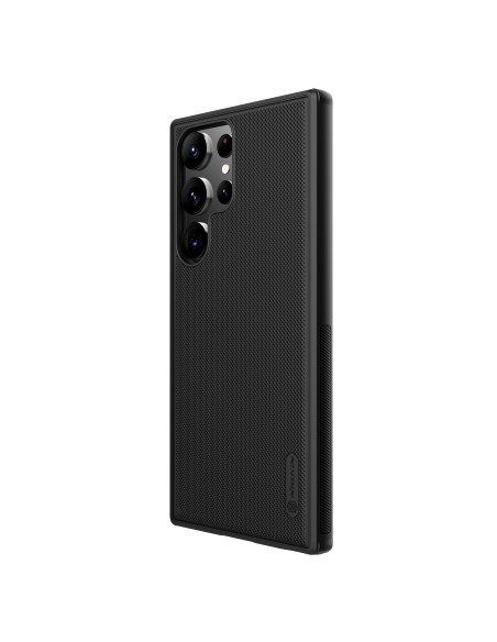 Nillkin Super Frosted Shield Pro magnetinis dėklas, skirtas Samsung Galaxy S23 Ultra su MagSafe šarvuotu dangteliu juodu