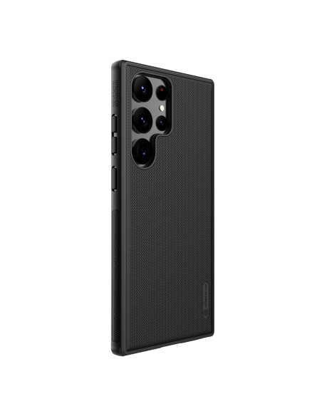 Nillkin Super Frosted Shield Pro magnetinis dėklas, skirtas Samsung Galaxy S23 Ultra su MagSafe šarvuotu dangteliu juodu