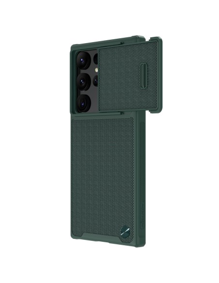 Nillkin Textured S Case Samsung Galaxy S22 Ultra šarvuotas dangtelis su žalios spalvos fotoaparato dangteliu Nillkin Textured S Case Samsung Galaxy S22 Ultra šarvuotas dangtelis su žalios spalvos fotoaparato dangteliu