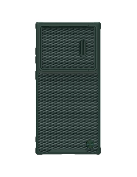 Nillkin Textured S Case Samsung Galaxy S22 Ultra šarvuotas dangtelis su žalios spalvos fotoaparato dangteliu Nillkin Textured S Case Samsung Galaxy S22 Ultra šarvuotas dangtelis su žalios spalvos fotoaparato dangteliu