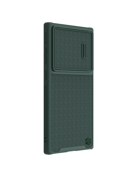 Nillkin Textured S Case Samsung Galaxy S22 Ultra šarvuotas dangtelis su žalios spalvos fotoaparato dangteliu Nillkin Textured S Case Samsung Galaxy S22 Ultra šarvuotas dangtelis su žalios spalvos fotoaparato dangteliu