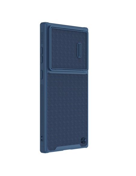 Nillkin Textured S Case Samsung Galaxy S22 Ultra šarvuotas dangtelis su mėlynu fotoaparato dangteliu Nillkin Textured S Case Samsung Galaxy S22 Ultra šarvuotas dangtelis su mėlynu fotoaparato dangteliu