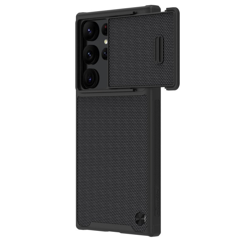 Nillkin Textured S Case Samsung Galaxy S22 Ultra šarvuotas dangtelis su juodu fotoaparato dangteliu