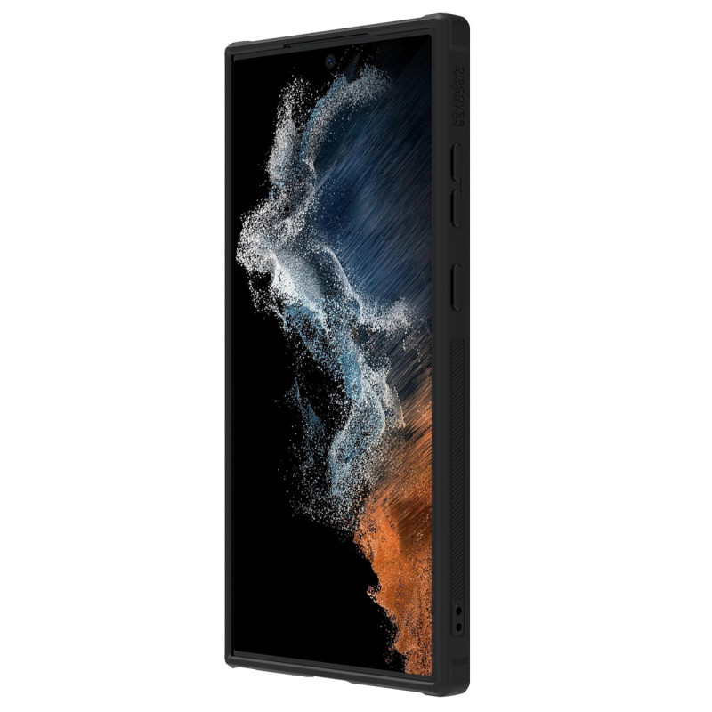 Nillkin Textured S Case Samsung Galaxy S22 Ultra šarvuotas dangtelis su juodu fotoaparato dangteliu