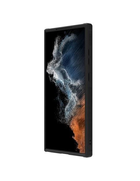 Nillkin Textured S Case Samsung Galaxy S22 Ultra šarvuotas dangtelis su juodu fotoaparato dangteliu