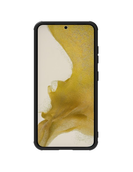 Nillkin Textured S Dėklas, skirtas Samsung Galaxy S23, šarvuotas dangtelis su fotoaparato dangteliu, juodas Nillkin Textured S Dėklas, skirtas Samsung Galaxy S23, šarvuotas dangtelis su fotoaparato dangteliu, juodas