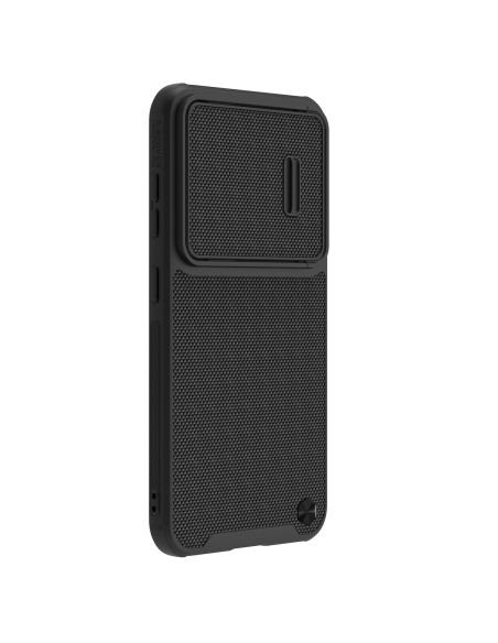 Nillkin Textured S Dėklas, skirtas Samsung Galaxy S23, šarvuotas dangtelis su fotoaparato dangteliu, juodas Nillkin Textured S Dėklas, skirtas Samsung Galaxy S23, šarvuotas dangtelis su fotoaparato dangteliu, juodas