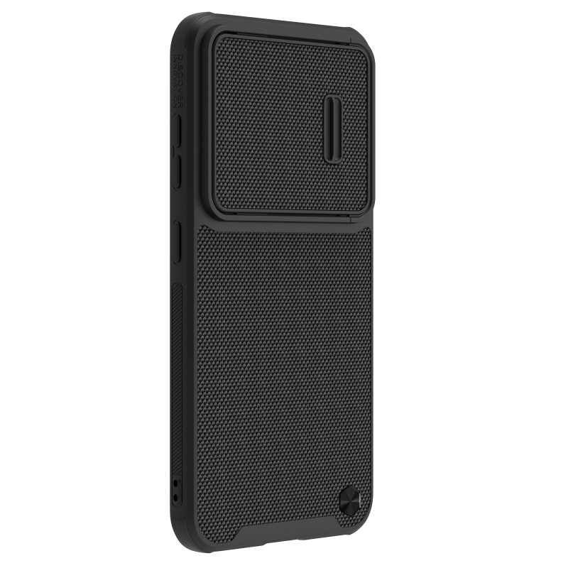 Nillkin Textured S Case Samsung Galaxy S23+ šarvuotas dangtelis su juodu fotoaparato dangteliu